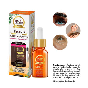 SUERO ACEITE DE CASTOR RICINO NEVADA CABELLO-PESTAÑAS-CEJAS