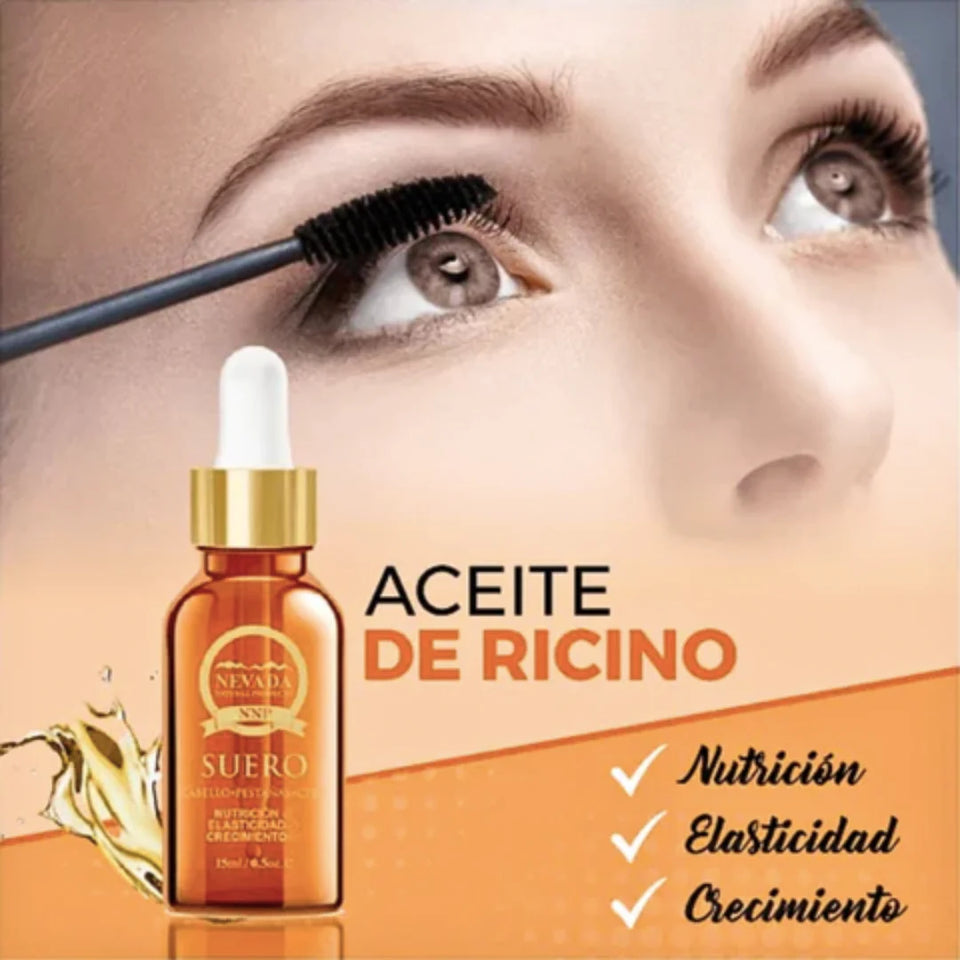 SUERO ACEITE DE CASTOR RICINO NEVADA CABELLO-PESTAÑAS-CEJAS